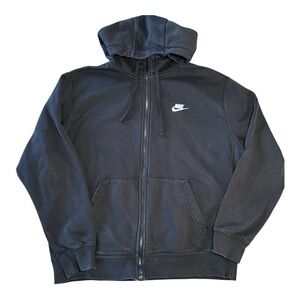 Nike Club Fleece Full Zip Hoodie Men’s Large Black